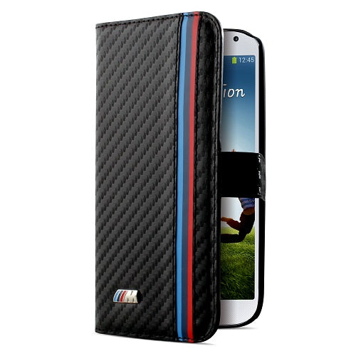 BMW M Collection Carbon Effect Wallet Case Samsung Galaxy S4 - Black 1