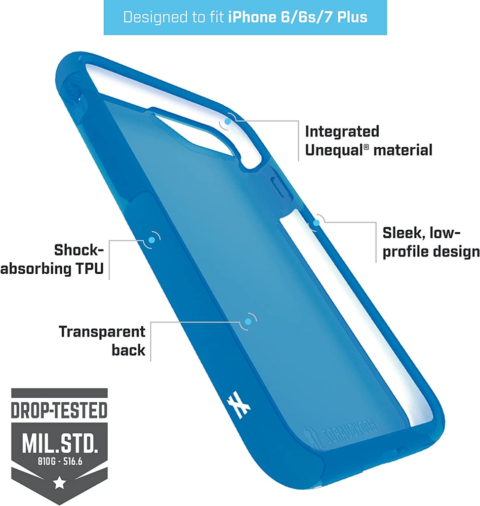 BodyGuardz Ace Pro Case with Unequal Technology for iPhone 8 Plus / 7 Plus / 6s Plus - Blue
