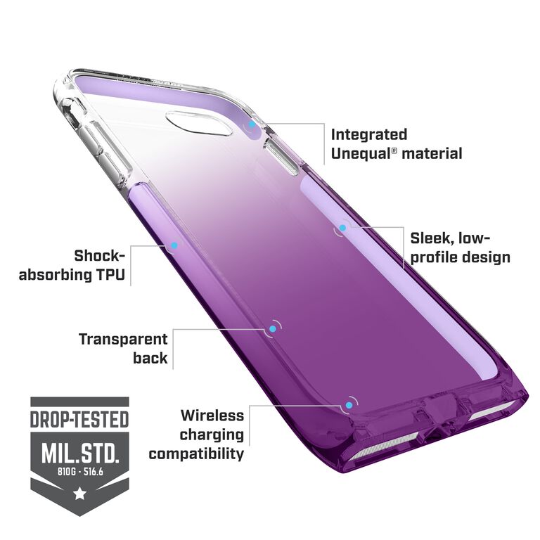 BodyGuardz Harmony x Unequal Technology Stylish Protective Case For iPhone 8 Plus / 7 Plus - Amethyst