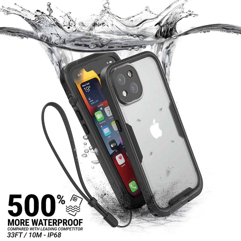 Catalyst Total Protection Waterproof Case iPhone 13 Standard 6.1 inch - Clear Black