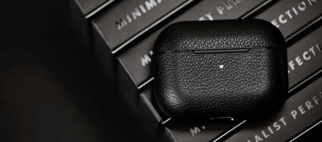 Caudabe Leather Case Crescendo for Airpod Pro - Black - Mac Addict