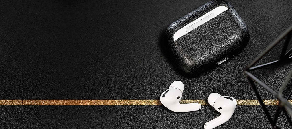 Caudabe Leather Case Crescendo for Airpod Pro - Black - Mac Addict
