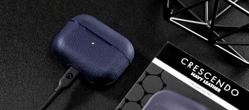 Copy of Caudabe Leather Case Crescendo for Airpod Pro - Navy - Mac Addict
