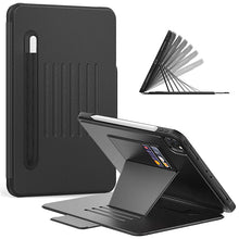 Load image into Gallery viewer, Folio Synthetic Leather Folio Case iPad Pro 11 &amp; Air 5 &amp; 4 with Kickstand - Black