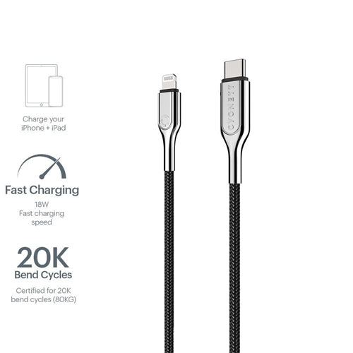 Cygnett Armoured Aramid Fibre 2M Lightning to USB-C Cable 4
