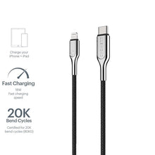 Load image into Gallery viewer, Cygnett Armoured Aramid Fibre 2M Lightning to USB-C Cable 4