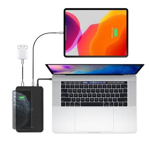 Cygnett Chargeup Edge Plus USB-C Laptop & Wireless Power Bank 27000 mAh - Black4
