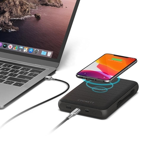 Cygnett Chargeup Edge Plus USB-C Laptop & Wireless Power Bank 27000 mAh - Black5