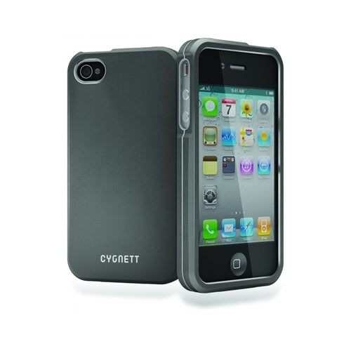 Cygnett Metalicus Hybrid Case Dual Material iPhone 4 & 4S Dark Silver Gun Metal 1