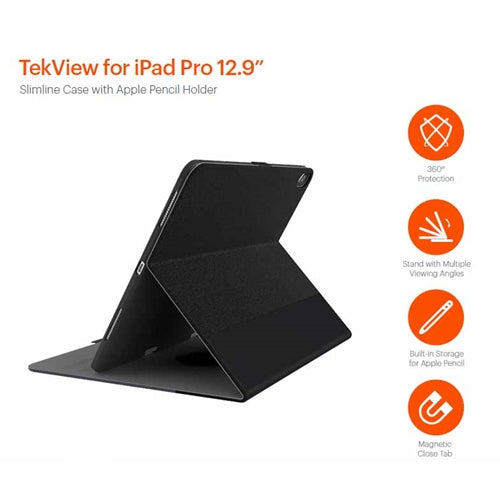 Cygnett TekView Folio Style Case iPad Pro 12.9 inch 2020 & Pro 12.9 3rd Gen - Black 1