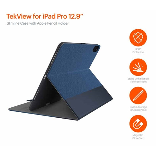 Cygnett TekView Folio Style Case iPad Pro 12.9 inch 2020 & Pro 12.9 3rd Gen - Navy 1