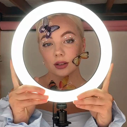 Cygnett V-GLAMOUR 10 inch Ring LED Light Desktop Tripod with Bluetooth Remote 2