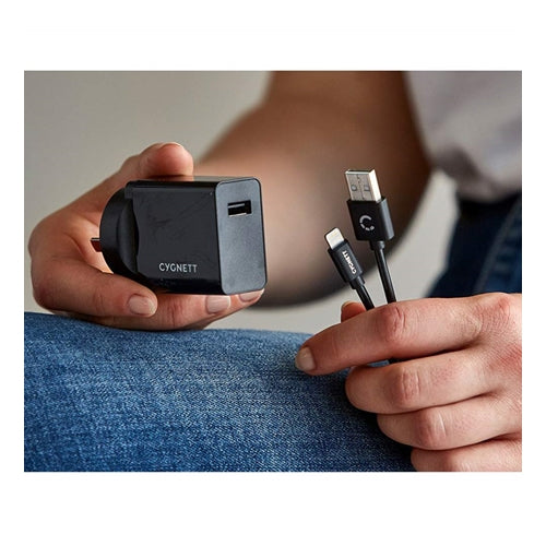 Cygnett 12W Wall Charger & Lightning to USB-A Cable 3
