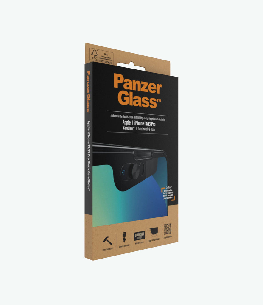 PanzerGlass Screen Guard iPhone 13 / 13 Pro 6.1 Cam Slider Black Frame