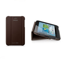 Load image into Gallery viewer, Original Samsung Galaxy Tab 2 7.0 Magnetic Book Cover Case Brown EFC-1G5SAEGSTD 1