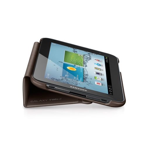 Original Samsung Galaxy Tab 2 7.0 Magnetic Book Cover Case Brown EFC-1G5SAEGSTD 2