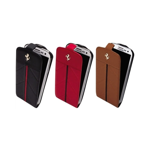 Official Ferrari California Samsung Galaxy S3 III Leather Flip Case Brown 2
