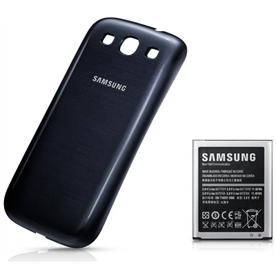 GENUINE Samsung Galaxy S III 3 S3 GT-i9300 3000mAh Extended Battery Blue Cover 2