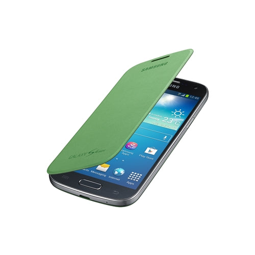 GENUINE Samsung Galaxy S4 Mini Flip Cover Case Optus Edition - Yellow Lime 2