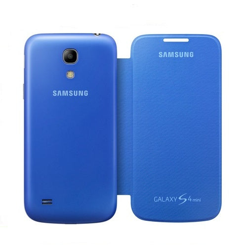 GENUINE Samsung Galaxy S4 Mini Flip Cover Case Optus Edition - Sky Blue 1