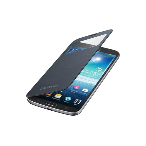 Genuine Samsung S-View Cover Case suits Samsung Galaxy Mega - Black 6