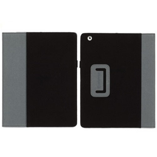 Griffin Elan Folio Colourblock Canvas Case for iPad 2 and New iPad - Black Grey 1
