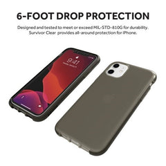Griffin Survivor Clear Slim Protective Case iPhone 11 - Black 4