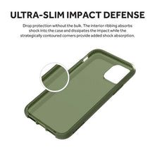 Load image into Gallery viewer, Griffin Survivor Clear Slim Protective Case iPhone 11 Pro - Green 1