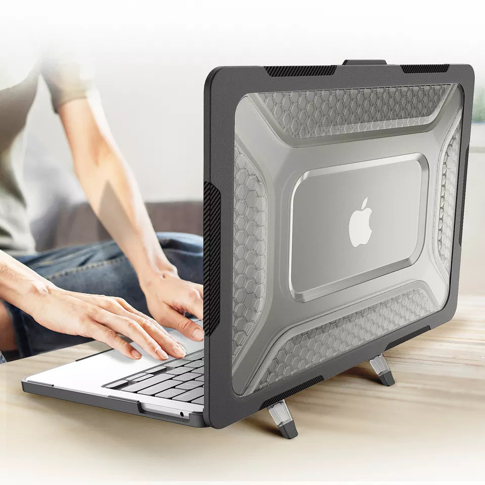 Rugged Protective & Heavy Duty Case Macbook Air 13.6 M3/ M2 - Clear Black