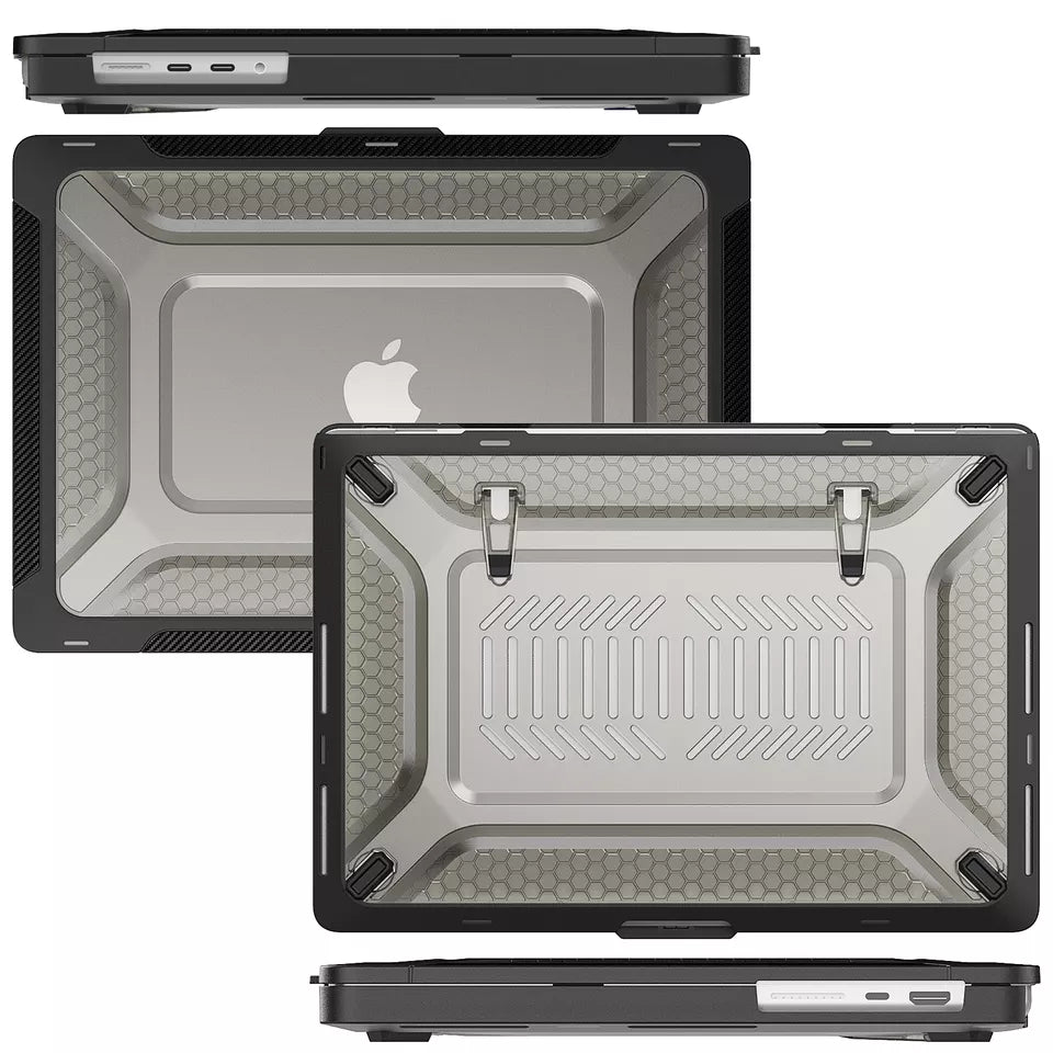 Rugged Protective & Heavy Duty Case Macbook Air 13.6 M3/ M2 - Clear Black