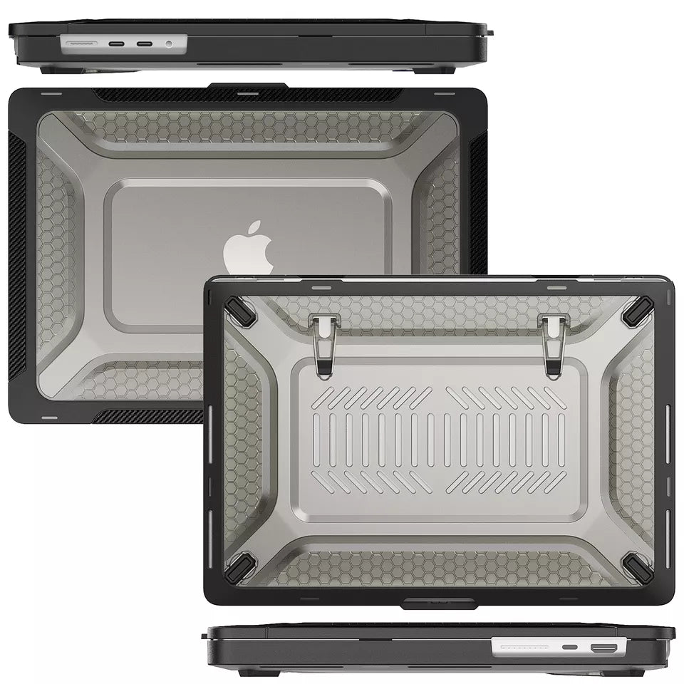 Rugged Protective & Heavy Duty Case Macbook Air 13.6 2022 M2 - Clear Black