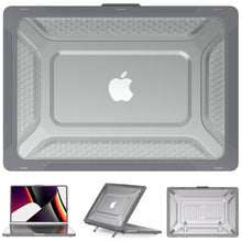 Load image into Gallery viewer, Rugged Protective &amp; Heavy Duty Case Macbook Air 13.6 M3/M2 - Clear Grey