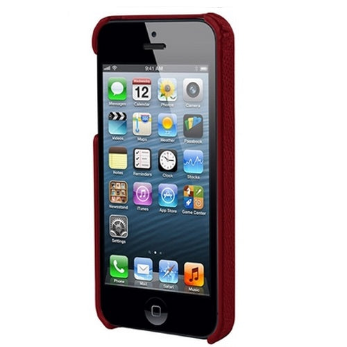 HEX SOLO Genuine leather Wallet Case for iPhone 5 Torino Red 3