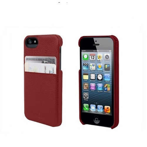 HEX SOLO Genuine leather Wallet Case for iPhone 5 Torino Red 1