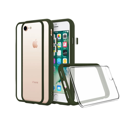 RhinoShield Mod NX Bumper Case & Clear Backplate iPhone 8 / 7 / SE 2020 - Camo Green 4