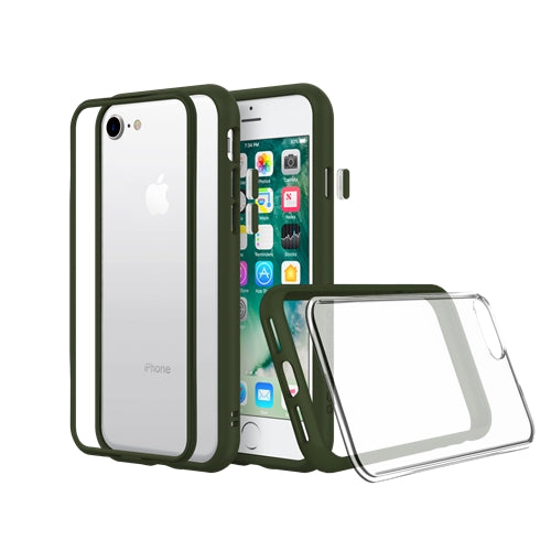 RhinoShield Mod NX Bumper Case & Clear Backplate iPhone 8 / 7 / SE 2020 - Camo Green 7