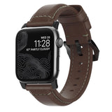 Nomad Horween Leather Traditional Strap For Apple Watch 42 / 44 / 45 /49mm- BROWN