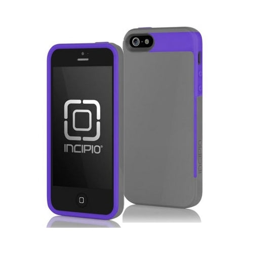 Incipio Faxion iPhone 5 Slim Flexible Hard Shell Case Gray / Purple 1