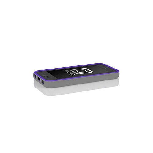 Incipio Faxion iPhone 5 Slim Flexible Hard Shell Case Gray / Purple 5
