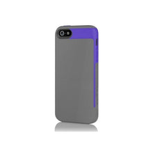 Load image into Gallery viewer, Incipio Faxion iPhone 5 Slim Flexible Hard Shell Case Gray / Purple 4