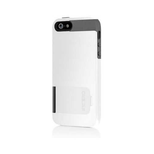 Incipio Kicksnap iPhone 5 Case With Built in Stand / Kickstand - White Grey 1