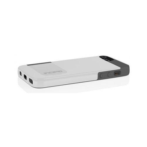 Incipio Kicksnap iPhone 5 Case With Built in Stand / Kickstand - White Grey 5