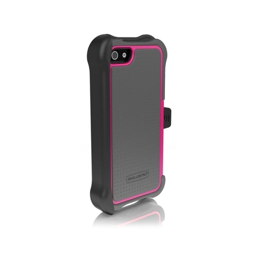 Ballistic SG Maxx Tough iPhone 5 Case with Belt Clip - Charcoal / Pink 3
