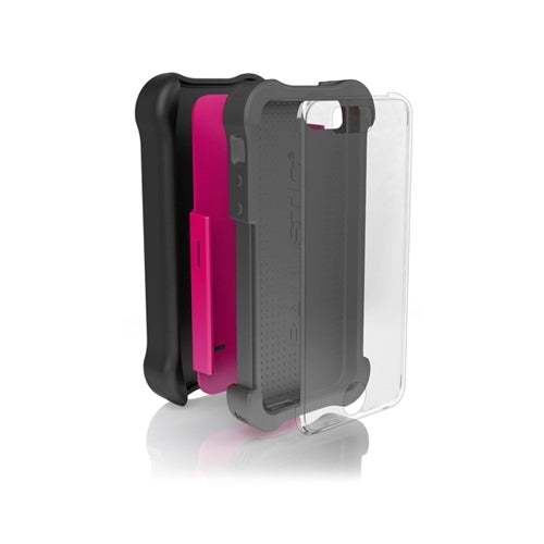 Ballistic SG Maxx Tough iPhone 5 Case with Belt Clip - Charcoal / Pink 2