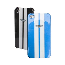 Load image into Gallery viewer, Mini Cooper Stripes Metallic Hard Case iPhone 4 / 4S Blue 2