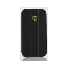 Load image into Gallery viewer, Genuine Lamborghini Leather Wallet Case Samsung Galaxy S 4 IV S4 GT-i9500 Black 2