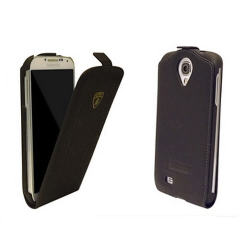 Genuine Lamborghini Leather Flip Case Samsung Galaxy S 4 IV S4 GT-i9500 Black 1