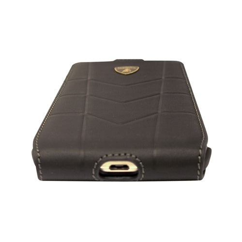 Genuine Lamborghini Leather Flip Case Samsung Galaxy S 4 IV S4 GT-i9500 Black 5