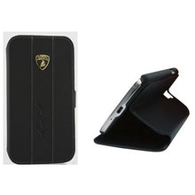 Load image into Gallery viewer, Genuine Lamborghini Leather Wallet Case Samsung Galaxy S 4 IV S4 GT-i9500 Black 1