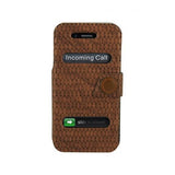 LUXA2 Lille Case suits Apple iPhone 4 / 4S LHA0048-B - Weaving Pattern Brown